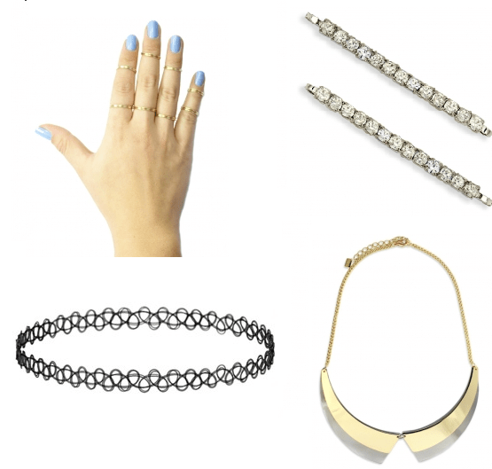 Kit 16 anéis - 16.90 - http://goo.gl/1w6ShL Choker Tattoo - 19.00 - http://goo.gl/Lnq3zx Grampo com Stras - 19.00 - http://goo.gl/i7pW5d Colar Gola - 49.00 - http://goo.gl/fUO2gO